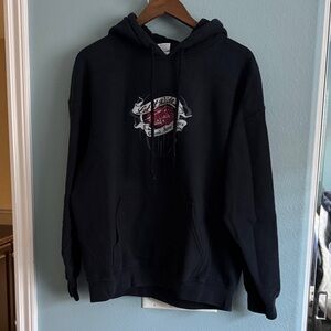 Glamis Gildan Black Hoodie with Red Graphic